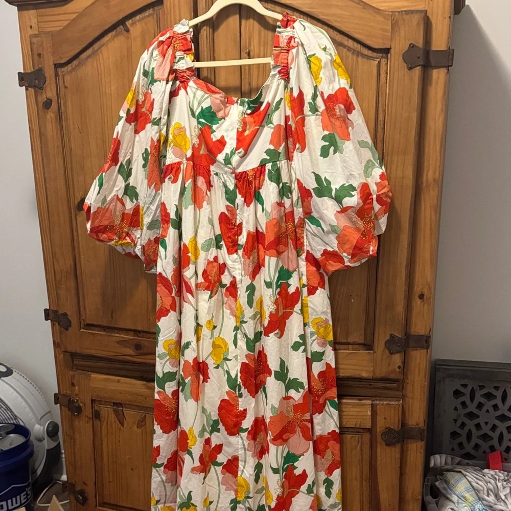 Vibrant Floral Long Sleeve Dress - Picture 5 of 5